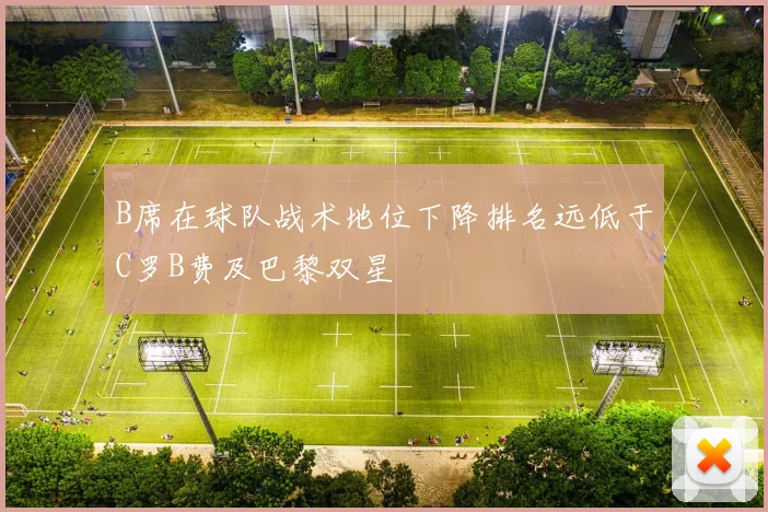 B席在球队战术地位下降排名远低于C罗B费及巴黎双星